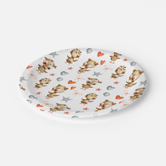 Niedlich Owls Party Paper Teller (Schrägansicht)