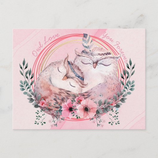 Niedlich Owls Postkarte (Vorderseite)