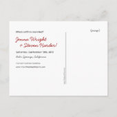 Niedlich Owls Save the Date Ankündigungspostkarte (Rückseite)