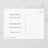 Niedlich Owls Save the Date Postkarte (Rückseite)