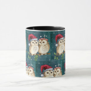Niedlich Owls Weihnachten Tasse