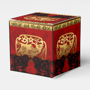 Niedlich Ox Chinese Year 2021 Zodiac Birthday Cube Geschenkschachtel