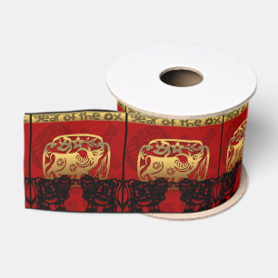 Niedlich Ox Chinesisches Jahr 2021 Zodiac Birthday Ripsband
