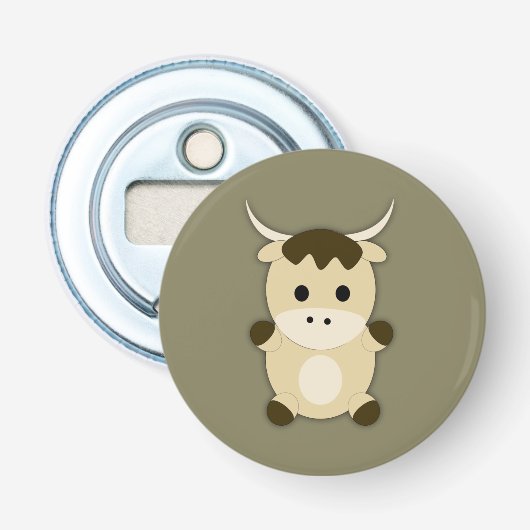 Niedlich Ox Flaschenöffner (Vorderseite)