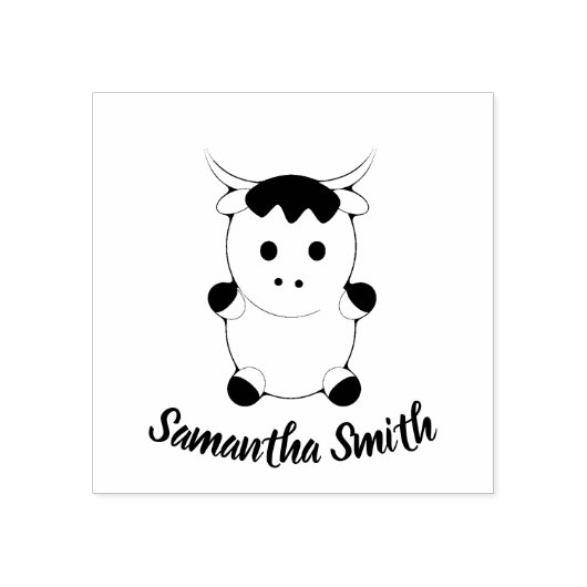 Niedlich Ox Gummistempel (Prägung)