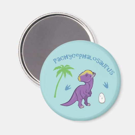Niedlich Pachycephalosaurus Magnet (Vorderseite/Rückseite)