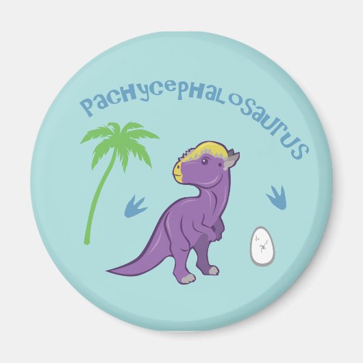 Niedlich Pachycephalosaurus Magnet (Vorne)