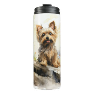 Niedlich Painted Yorkie Dog Thermosbecher