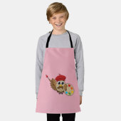 Niedlich Painter Owl Cartoon Schürze (Getragen)