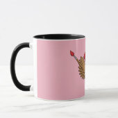 Niedlich Painter Owl Cartoon Tasse (Links)