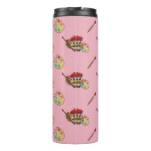 Niedlich Painter Owl Cartoon Thermosbecher (Rückseite)