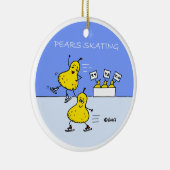 Niedlich Pairs Skaten Abbildung Skater Weihnachtsb Keramik Ornament (Rechts)