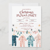 Niedlich Pajamas Weihnachts Pajamas Party Einladung (Vorderseite)