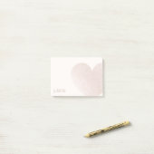 Niedlich Pale Pink Glitzer Herz Post-it Klebezettel (Auf Schreibtisch)