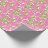 Niedlich Palm Beach Pink Hibiskus Blume Geschenkpapier (Ecke)