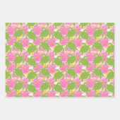 Niedlich Palm Beach Tropical Blume & Turtles Geschenkpapier Set (Vorderseite)