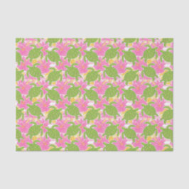 Niedlich Palm Beach Tropical Blume & Turtles Seidenpapier