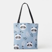 Niedlich Panda Animal Print Totbeutel Tasche (Rückseite)