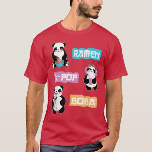 Niedlich Panda Anime Ramen K-Pop Boba Bubble Tee F