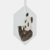 Niedlich Panda Asian Bären Animal Bamboo Ornament Aus Glas (Vorderseite Rechts)