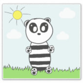 Niedlich Panda Aufkleber (Vorderseite)
