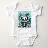Niedlich Panda Baby Baby Strampler (Vorderseite)