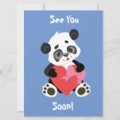 Niedlich Panda Baby Dusche Blue Einladung (Rückseite)