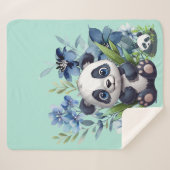 Niedlich Panda Baby Sherpadecke (Vorderseite (Horizontal))