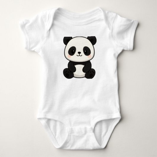 Niedlich Panda Baby Strampler (Vorderseite)