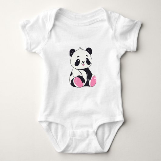 NIEDLICH PANDA BABY STRAMPLER (Vorderseite)