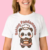 Niedlich Panda Baking Pandamonium Punny Cake T-Shirt