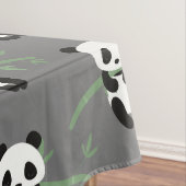 Niedlich Panda Bamboo Muster Grau Tischdecke (Beispiel)