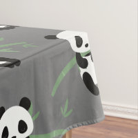 Niedlich Panda Bamboo Muster Grau