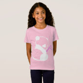 Niedlich Panda Bambus T-Shirt (Vorne ganz)