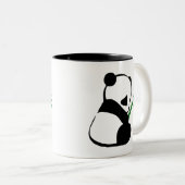Niedlich Panda Bambus Zweifarbige Tasse (VorderseiteRechts)