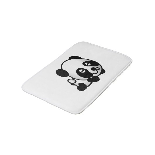 Niedlich Panda Bathmat Badematte (Schrägansicht)