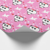 Niedlich Panda Bear Baby Girl Kawaii Art von LeahG Geschenkpapier (Ecke)