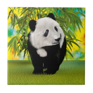 Niedlich Panda Bear Cub Kawaii Tiergeschenk Fliese