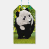 Niedlich Panda Bear Cub Kawaii Tiergeschenk Geschenkanhänger (Rückseite)