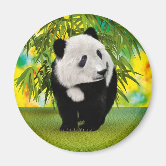 Niedlich Panda Bear Cub Kawaii Tiergeschenk Magnet (Vorne)