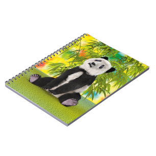Niedlich Panda Bear Cub Kawaii Tiergeschenk Notizblock