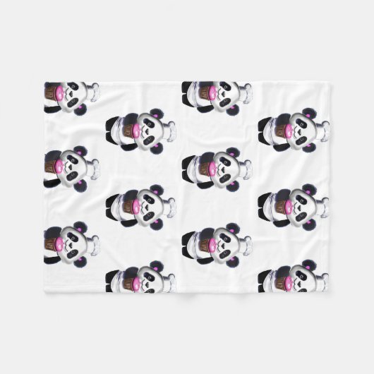 Niedlich Panda Bear Fleece Blanket (Vorderseite (Horizontal))