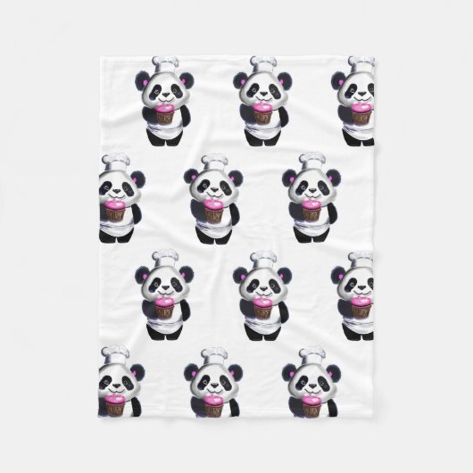 Niedlich Panda Bear Fleece Blanket (Vorderseite)