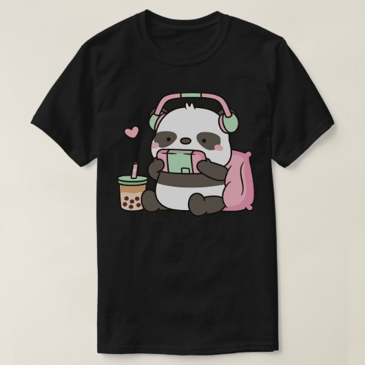 Niedlich Panda Bear Gamer T-Shirt (Design vorne)