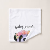 Niedlich Panda Bear Girl Individuelle Name Badetuc Badhandtuch Set (Waschlappen)