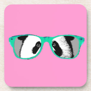 Niedlich Panda Bear in Glasses Funny Trendy von Le Getränkeuntersetzer