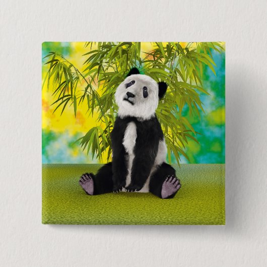 Niedlich Panda Bear Kawaii Animal Lover Perfektes Button (Vorderseite)