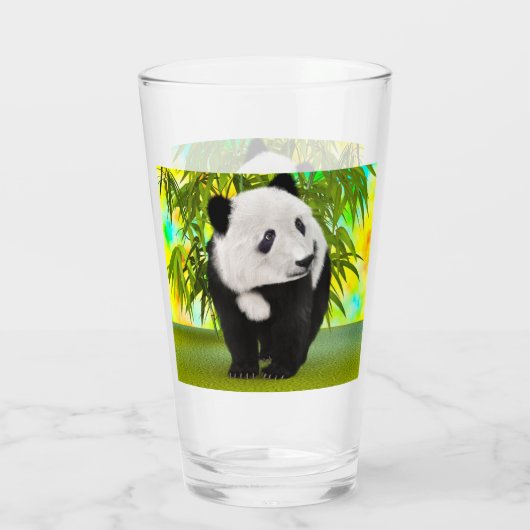 Niedlich Panda Bear Kawaii Animal Lover Perfektes  Glas (Rückseite)