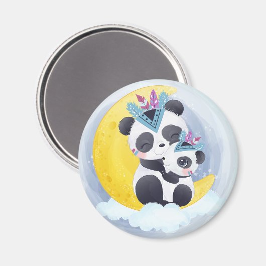 Niedlich Panda Bear Magnet (Vorderseite/Rückseite)