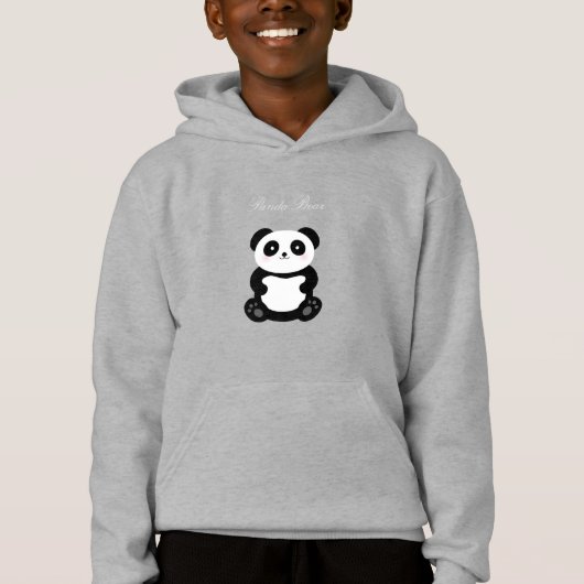 Niedlich Panda Bear Monogram Hoodie (Vorderseite)